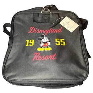 NWT Disneyland Resort 1955 Mickey Mouse Black Collapsible Duffle Travel Gym Bag